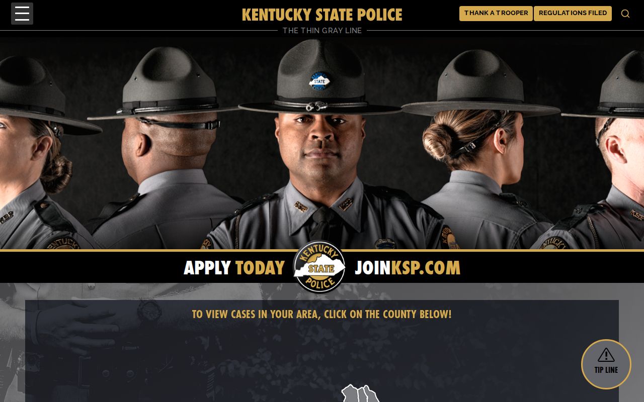 Kentucky State Police Logan County cases-of-interest page for investigative tips